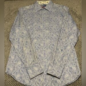 Robert Graham Blue Paisley Button Down Shirt